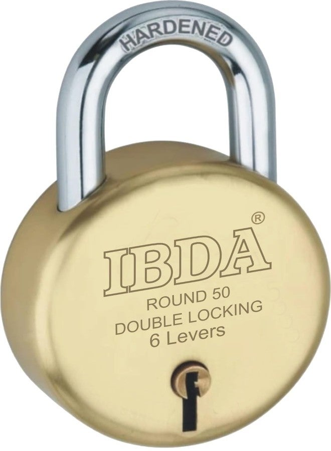 IBDA Small keyed Lock|Small Lock and Key|Double Locking|6 Levers' Technology|Rivetless Steel Body Padlock|Lock for Home, gate, Door, kadi, Channel, Chain, Shop, School,Warehouse,Meter Box (Pk of 1) - Image 1